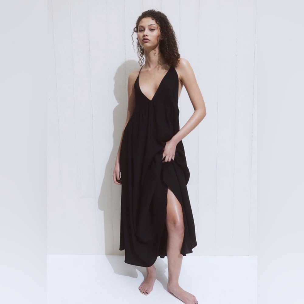 Tie detail beach dress